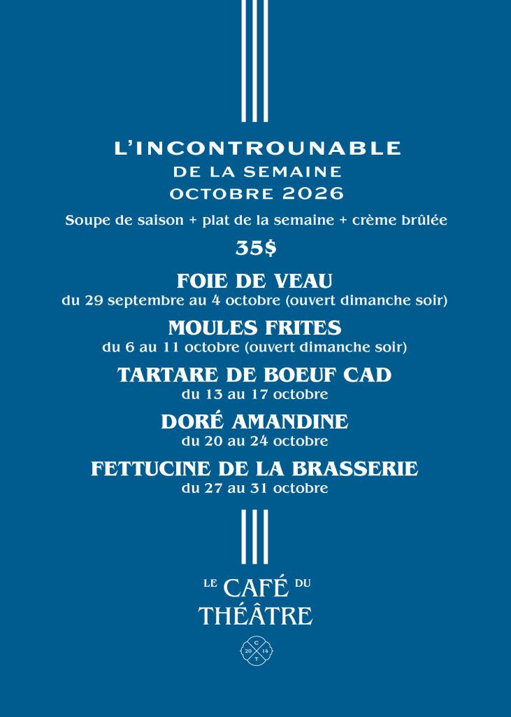 Incontournable du mois 5 SEMAINES